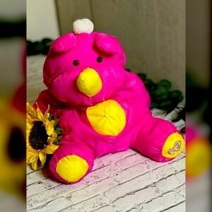 Fisher Price Playskool Pink Puffalump Rhino Rhinoceros